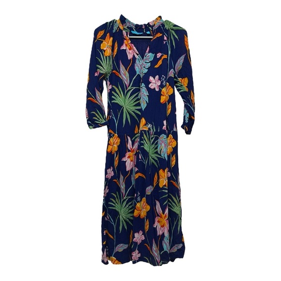 Tori Richard Dresses & Skirts - Tori Richard Honolulu Floral Dress with Tropical Print Size Small Resort Wear